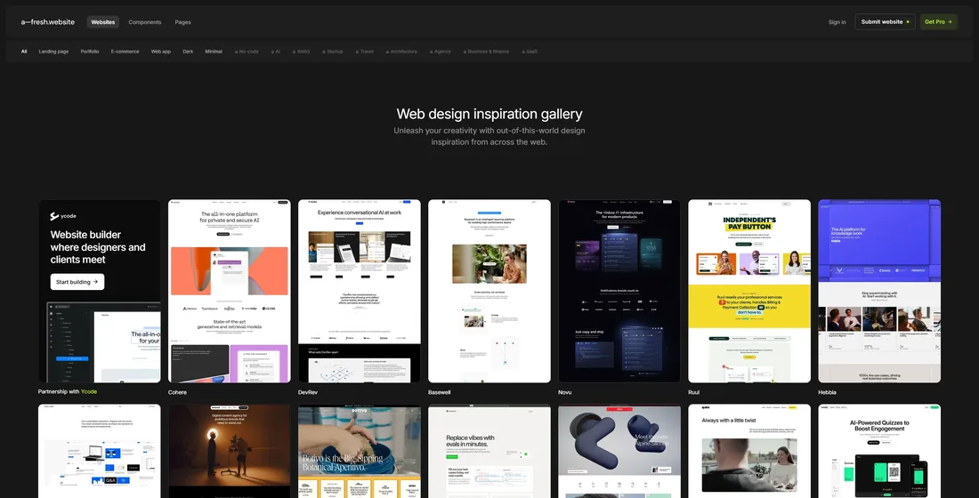 A Fresh Website preview