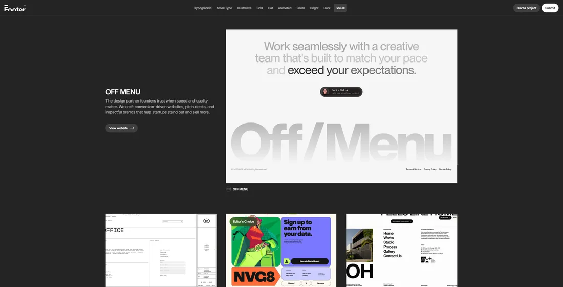 Footer preview